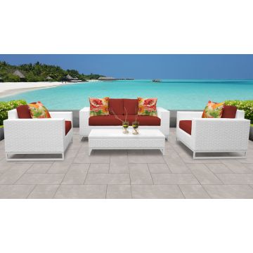 Key Largo 5 Piece Outdoor Wicker Patio Furniture Set 05f