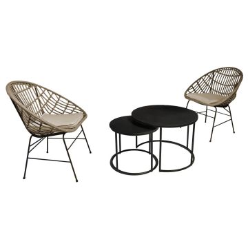 TK Classics 3 Piece Outdoor Conversation Set with Cushions