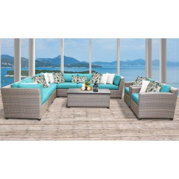 Catalina 10 Piece Outdoor Wicker Patio Furniture Set 10a