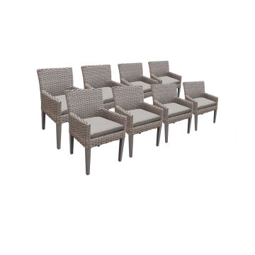 8 Catalina Dining Chairs With Arms