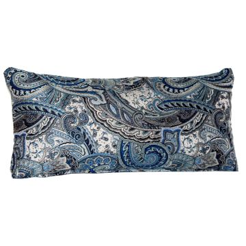 Paisley Indigo Outdoor Throw Pillows Rectangle