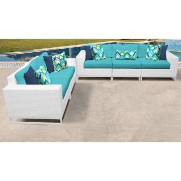Key Largo 5 Piece Outdoor Wicker Patio Furniture Set 05h