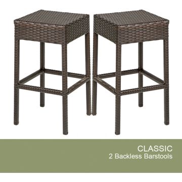 2 Classic Backless Barstools