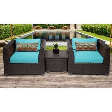 Bermuda 3 Piece Outdoor Wicker Patio Furniture Set 03a