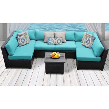 Bermuda 7 Piece Outdoor Wicker Patio Furniture Set 07c