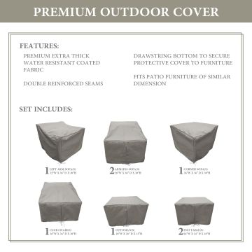 kathy ireland Homes & Gardens RIVER-08m Protective Cover Set