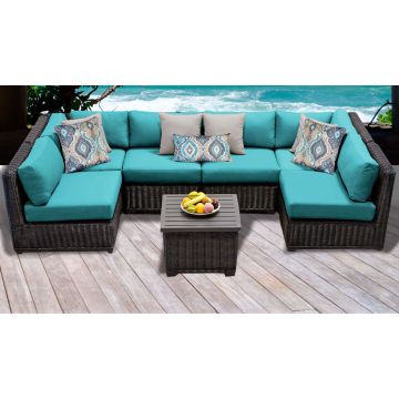 Rustico 7 Piece Outdoor Wicker Patio Furniture Set 07d