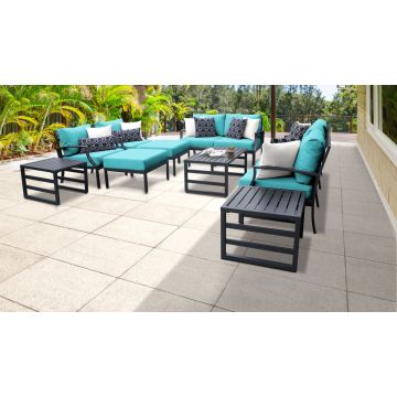 Rosemont 12 Piece Outdoor Aluminum Patio Furniture Set 12h