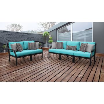 kathy ireland Madison Ave. 5 Piece Outdoor Aluminum Patio Furniture Set 05a