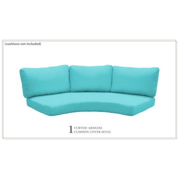 Covers for High-Back Curved Armless Sofa Cushions 6 inches thick