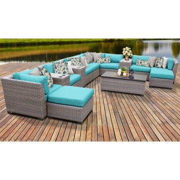 Catalina 14 Piece Outdoor Wicker Patio Furniture Set 14a