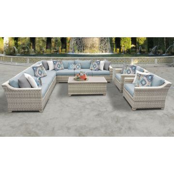 New Haven 10 Piece Outdoor Wicker Patio Furniture Set 10a