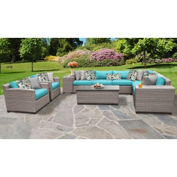 Catalina 11 Piece Outdoor Wicker Patio Furniture Set 11d