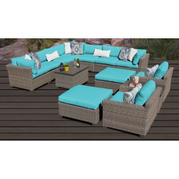 Hampton 13 Piece Outdoor Wicker Patio Furniture Set 13a