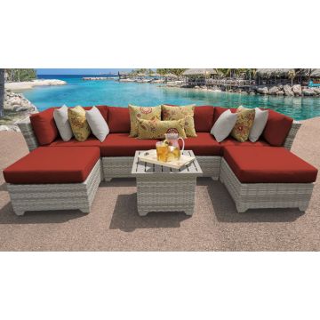 New Haven 7 Piece Outdoor Wicker Patio Furniture Set 07a