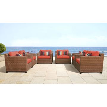 Tuscan 6 Piece Outdoor Wicker Patio Furniture Set 06b