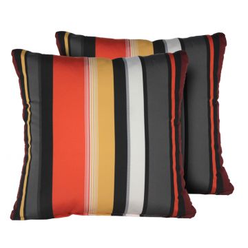 Coral Outdoor Throw Pillows Square Set of 2
