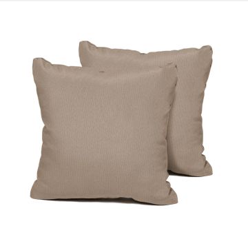 Wheat Outdoor Throw Pillows Square Set of 2