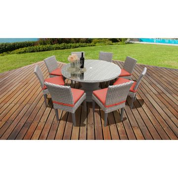 Harmony 60 Inch Outdoor Patio Dining Table With 8 Chairs
