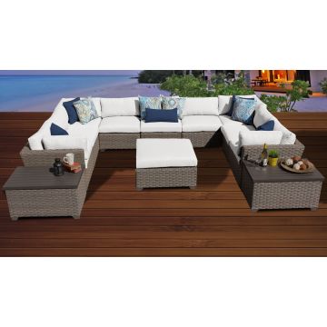 Hampton 12 Piece Outdoor Wicker Patio Furniture Set 12a