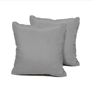 Grey Outdoor Throw Pillows Square Set of 2