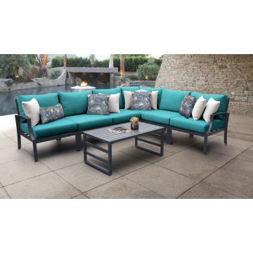 Rosemont 7 Piece Outdoor Aluminum Patio Furniture Set 07b