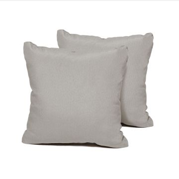 Beige Outdoor Throw Pillows Square Set of 2