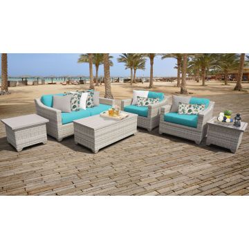 New Haven 7 Piece Outdoor Wicker Patio Furniture Set 07d