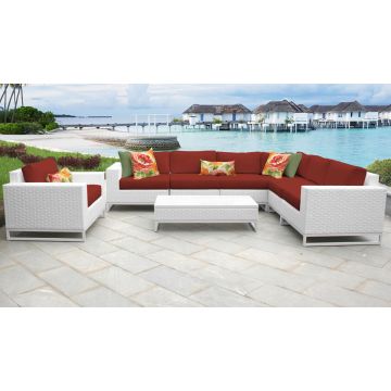 Key Largo 8 Piece Outdoor Wicker Patio Furniture Set 08b