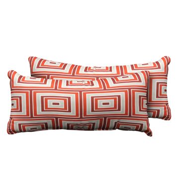 kathy ireland Homes & Gardens Atrium Pillow in Persimmon Rectangle Set of 2