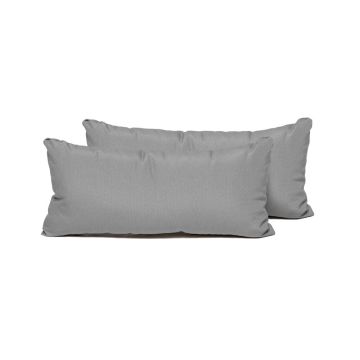 Grey Outdoor Throw Pillows Rectangle Set of 2