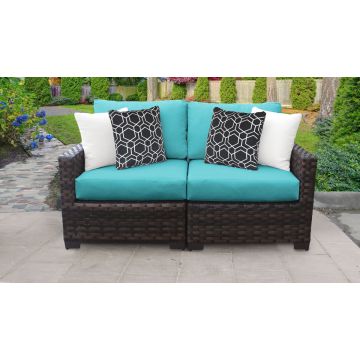 kathy ireland River Brook 2 Piece Outdoor Wicker Patio Furniture Set 02a