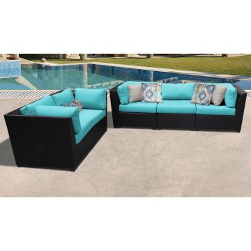 Bermuda 5 Piece Outdoor Wicker Patio Furniture Set 05a