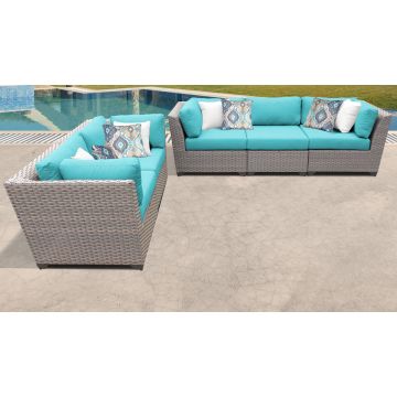 Catalina 5 Piece Outdoor Wicker Patio Furniture Set 05a