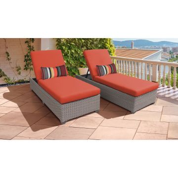 Catalina Chaise Set of 2 Outdoor Wicker Patio Furniture