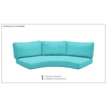 Covers for Low-Back Curved Armless Sofa Cushions 6 inches thick