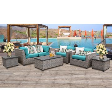 Catalina 7 Piece Outdoor Wicker Patio Furniture Set 07d