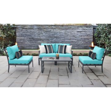 Rosemont 5 Piece Outdoor Aluminum Patio Furniture Set 05d