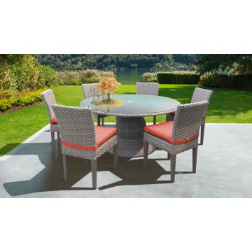 Harmony 60 Inch Outdoor Patio Dining Table With 6 Chairs