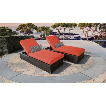 Bermuda Chaise Set of 2 Outdoor Wicker Patio Furniture
