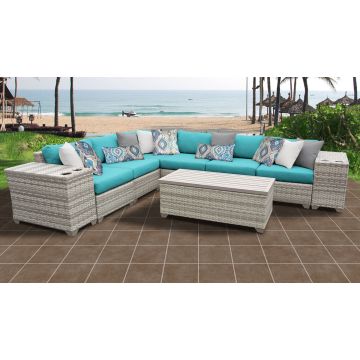 New Haven 9 Piece Outdoor Wicker Patio Furniture Set 09b