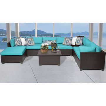 Premier 9 Piece Outdoor Wicker Patio Furniture Set 09b