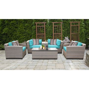 Catalina 6 Piece Outdoor Wicker Patio Furniture Set 06d