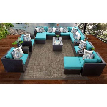 Bermuda 17 Piece Outdoor Wicker Patio Furniture Set 17a