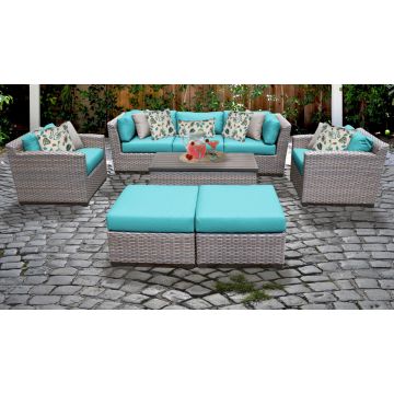 Catalina 8 Piece Outdoor Wicker Patio Furniture Set 08c