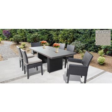 Premier Rectangular Outdoor Patio Dining Table with 4 Armless Chairs and 2 Chairs w/ Arms