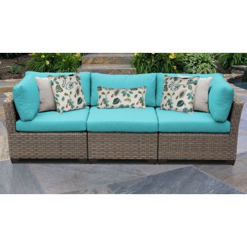 Hampton 3 Piece Outdoor Wicker Patio Furniture Set 03b