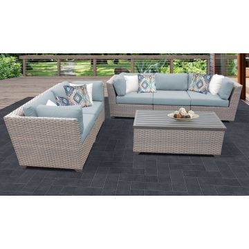 Catalina 6 Piece Outdoor Wicker Patio Furniture Set 06p