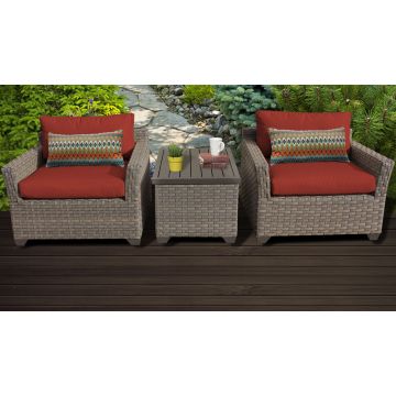 Hampton 3 Piece Outdoor Wicker Patio Furniture Set 03a