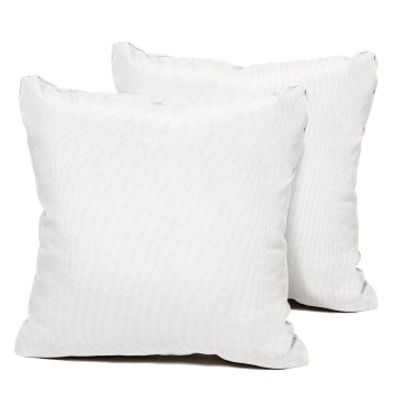 Sail White Outdoor Throw Pillows Square Set of 2